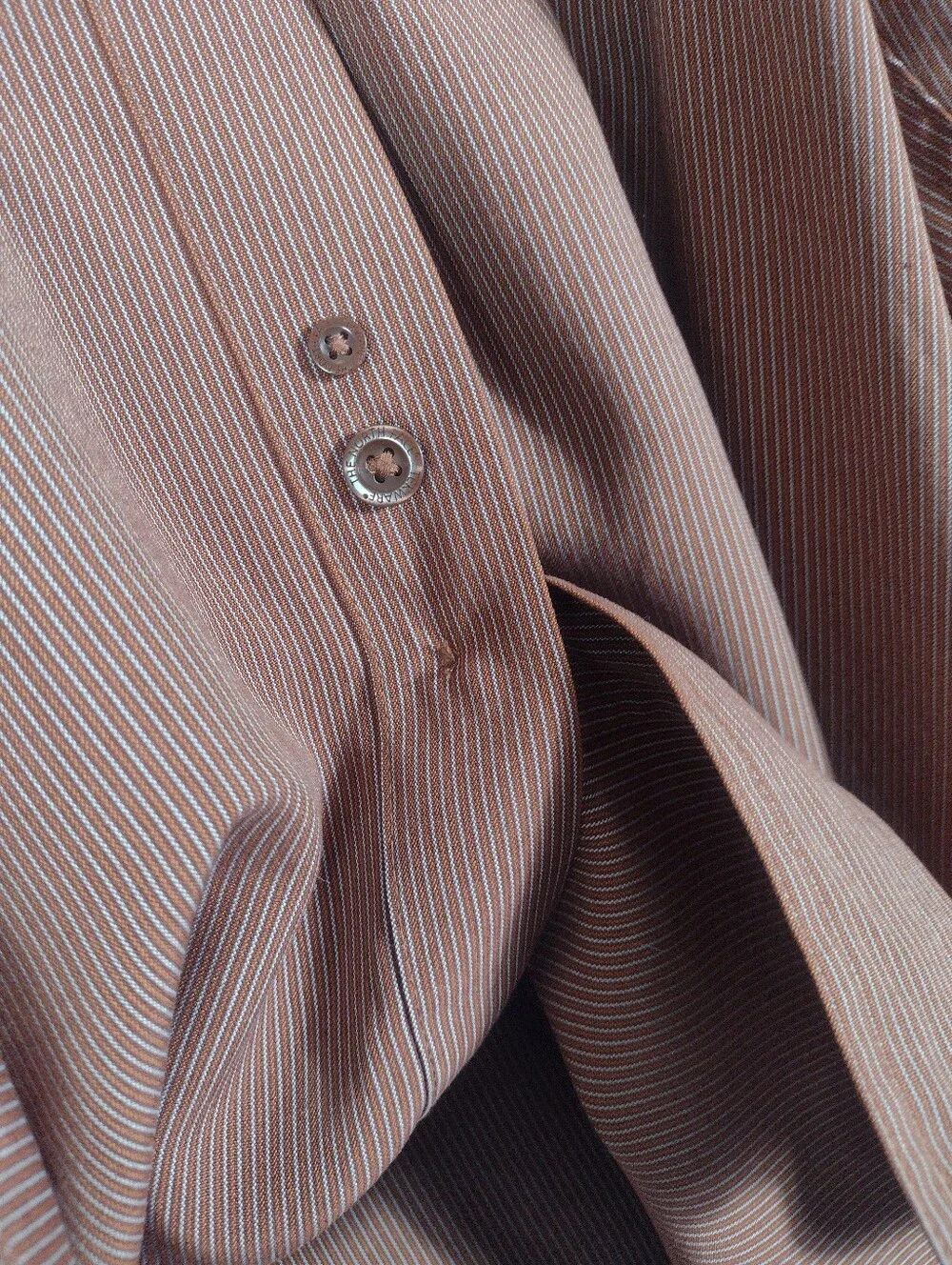 The North Face Striped Modal Button Up Zip Pocket Roll Tab Sleeve Hiking Shirt